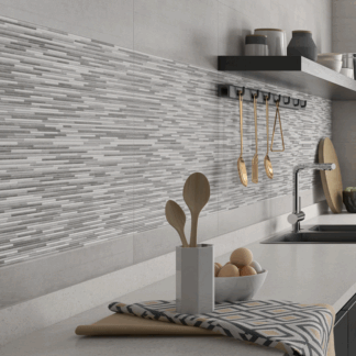 Serie Ess. Cloe/Rlv.Lineal Gris (Brillo) (25x70)
