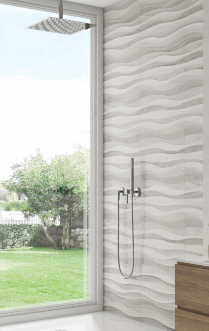 Serie Ess. Rlv. Oriente Gris (Brillo) (33x55)