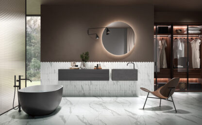 Serie Marble Velvet Statuario (Soft Touch) (60x120)